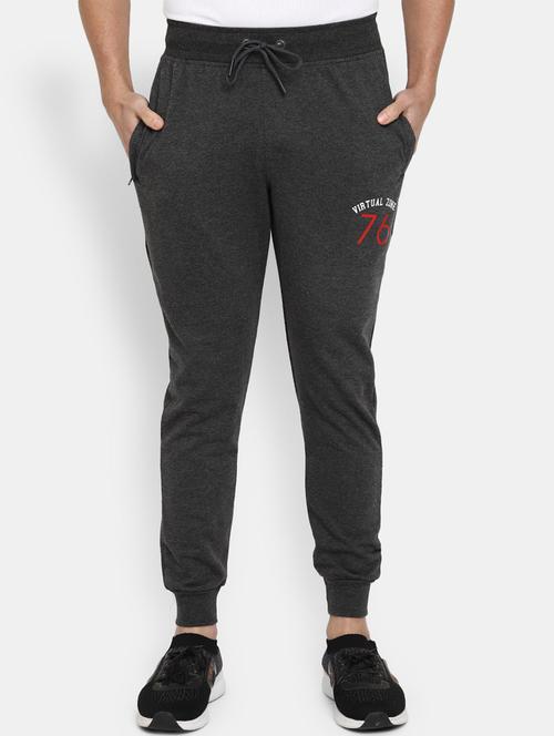 grey solid casual track pant - 19604288 - Very Small Image - 1
