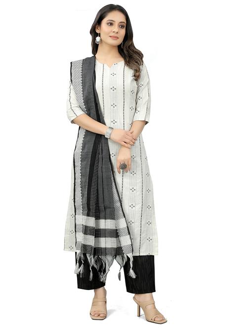 notch neck kurta dupatta set - 19604429 - Very Small Image - 1