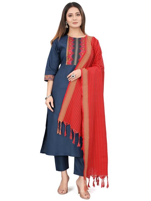 round neck kurta pant set - 19604461 - Very Small Image - 1