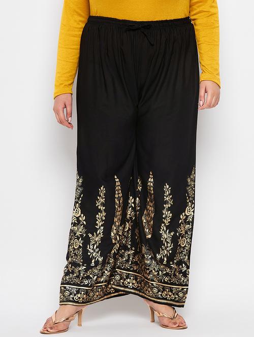 mid rise printed straight palazzo - 19604666 - Very Small Image - 1