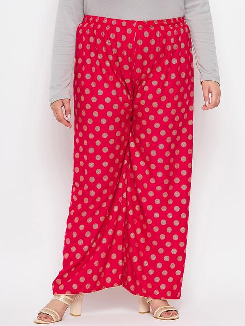 mid rise printed straight palazzo - 19604681 - Very Small Image - 1