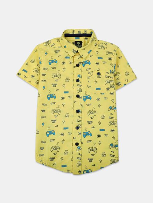mandarin collar printed shirt - 19606388 - Very Small Image - 1