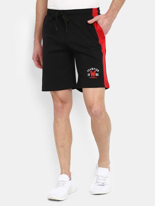 men drawstring waist mid rise solid shorts - 19606770 - Very Small Image - 1