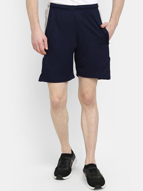 men mid rise navy blue solid shorts - 19606802 - Very Small Image - 1