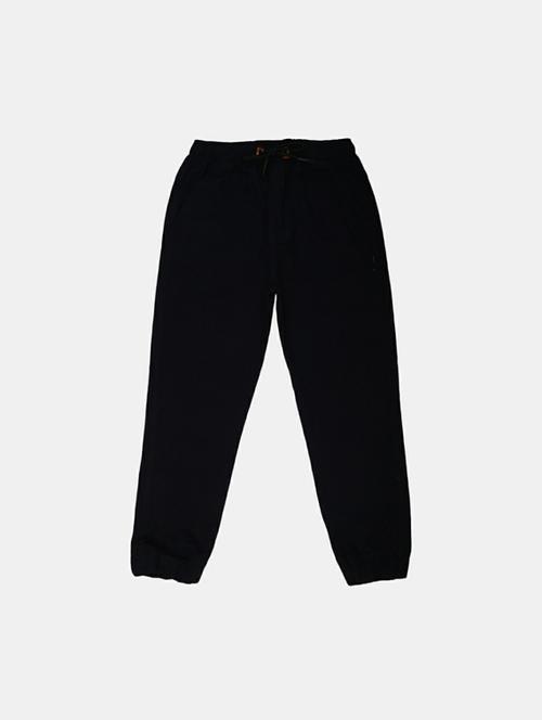 boy's navy blue cotton blend casual joggers - 19607891 - Very Small Image - 1