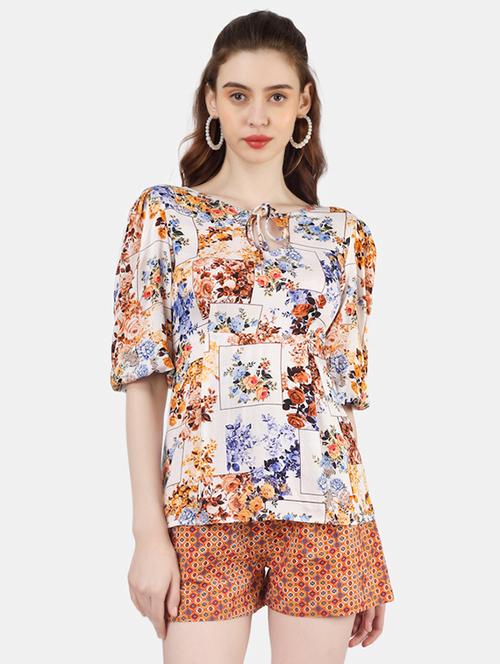 women's straight round neck top - 19608309 - Very Small Image - 1