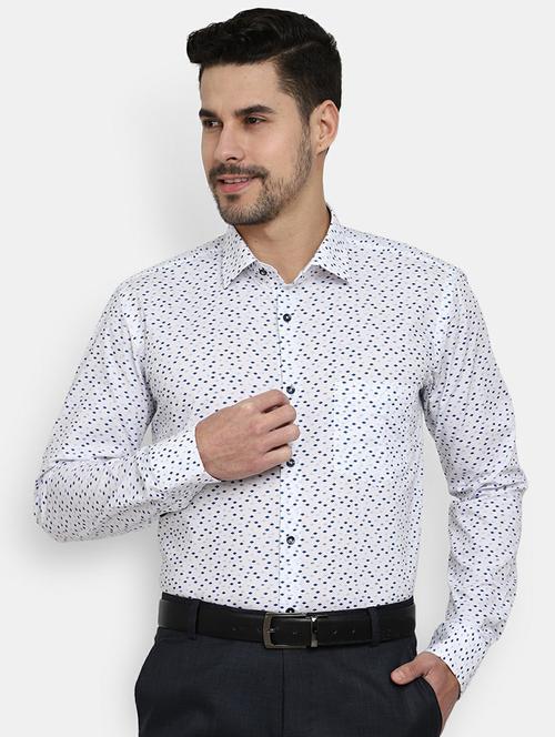 mens micro print formal shirt - 19608494 - Very Small Image - 1