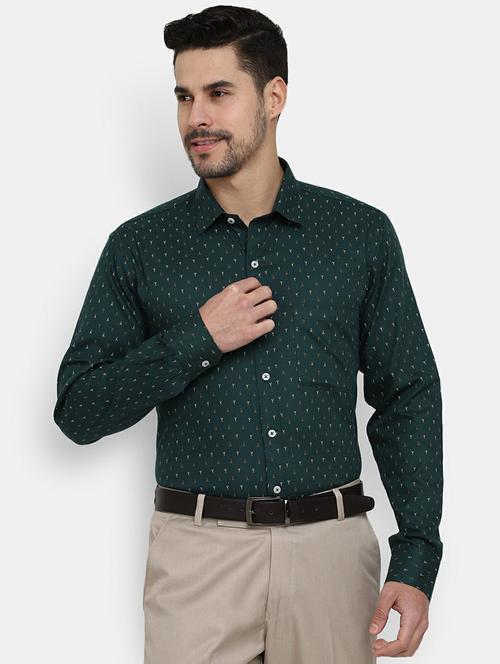 mens micro print formal shirt - 19608562 - Very Small Image - 1