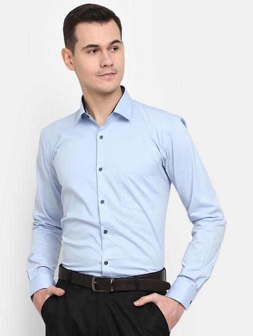 mens solids formal shirt - 19608699 - Very Small Image - 1