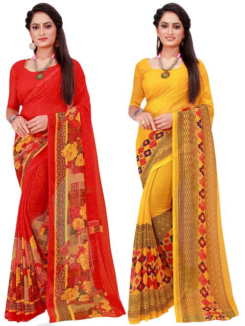 women's saree combo with blouse - 19613660 - Very Small Image - 1