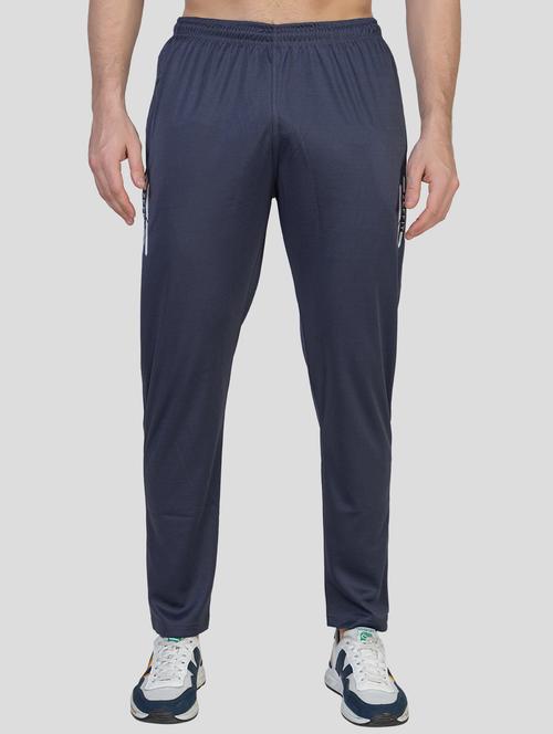 grey lycra blend  full length track pant - 19615229 - Very Small Image - 1