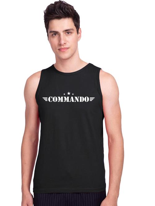 black cotton vest - 19615711 - Very Small Image - 1