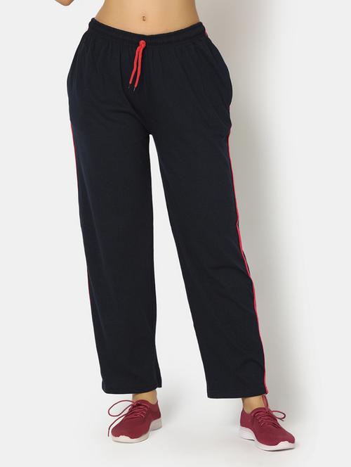 black mid rise solid track pant - 19615929 - Very Small Image - 1