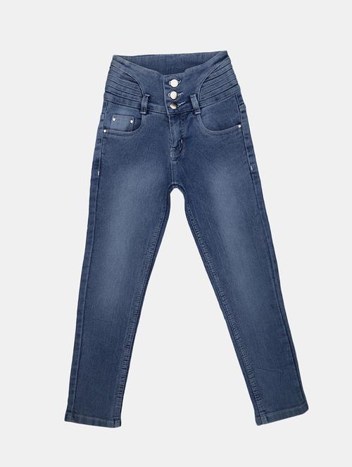girls solid slim fit jeans - 19616167 - Very Small Image - 1
