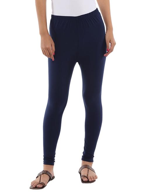 navy blue solid full length legging - 19616324 - Very Small Image - 1