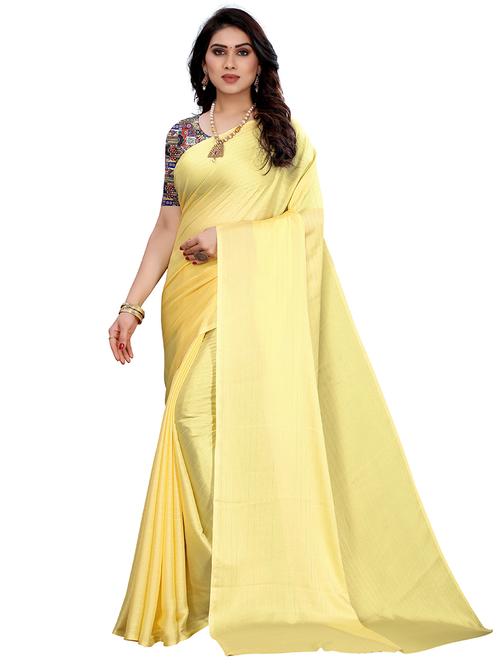 yellow striped woven saree with blouse - 19617653 - Very Small Image - 1