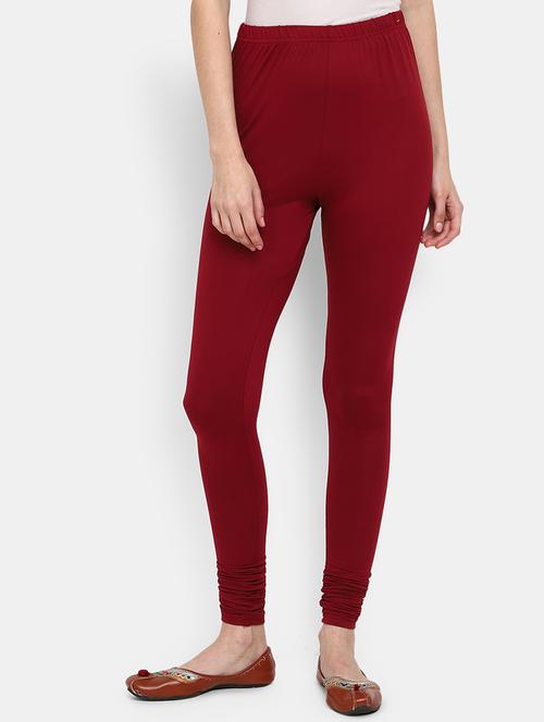 red polyester churidar churidars & leggings - 19619257 - Very Small Image - 1