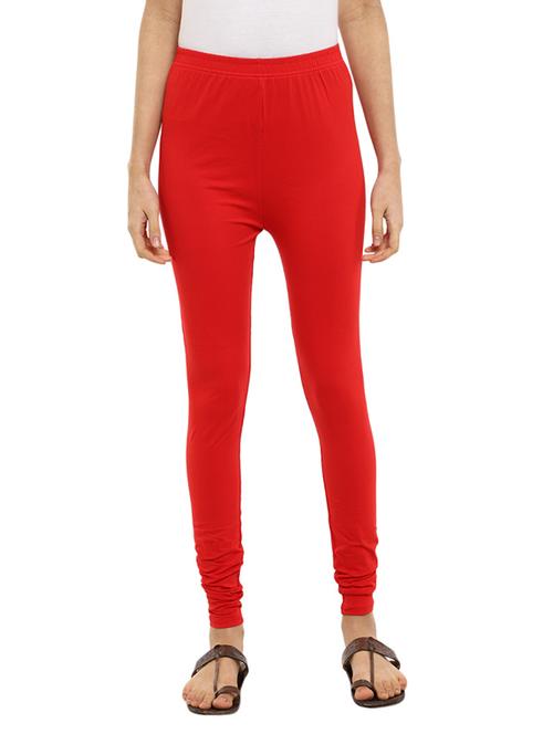 red cotton churidars & leggings - 19619272 - Very Small Image - 1