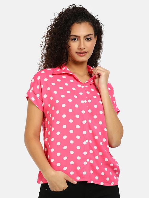 printed rayon regular top - 19620033 - Very Small Image - 1