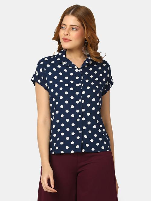 blue polka dots shirt - 19620034 - Very Small Image - 1