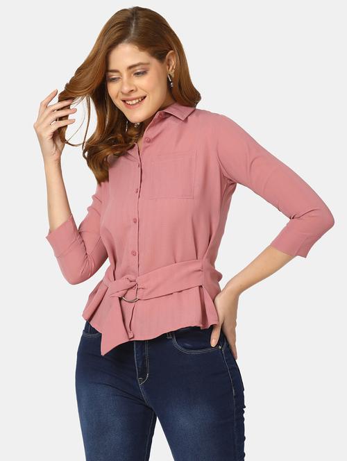 shirt collar solid regular shirt - 19620041 - Very Small Image - 1