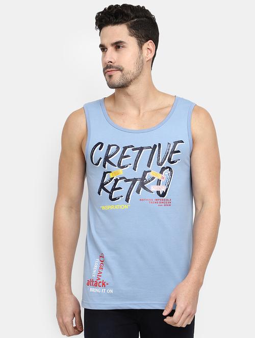 sky blue cotton vest - 19620387 - Very Small Image - 1