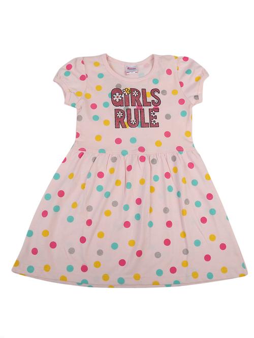 pink cotton polka dot frock - 19620571 - Very Small Image - 1