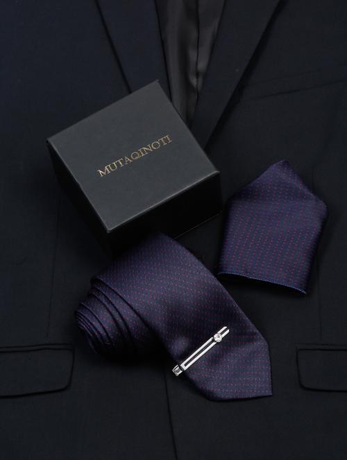 mutaqinoti necktie with pocket square & tie pin - 19621994 - Very Small Image - 1