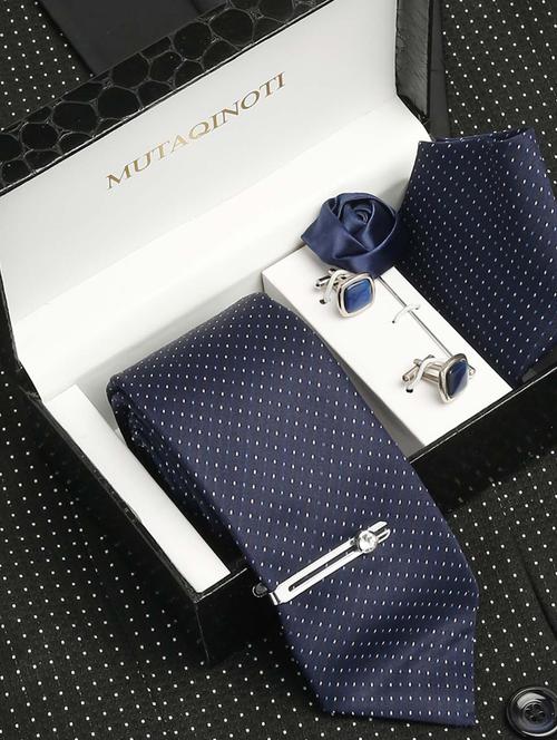 men silk necktie suit accessories set - 19622022 - Very Small Image - 1