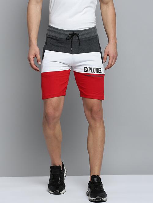 Color Block Sports Shorts - 19622640 - Very Small Image - 1
