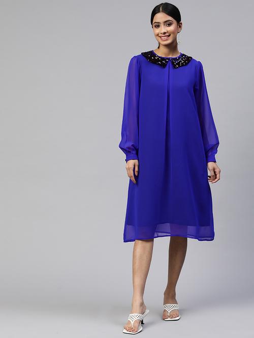 women's layered solid dress - 19622723 - Very Small Image - 1