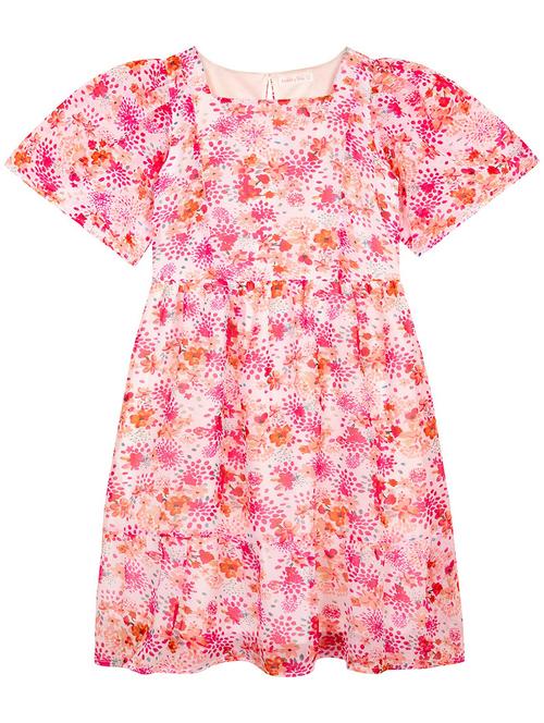girls square neck short sleeves frock - 19624386 - Very Small Image - 1