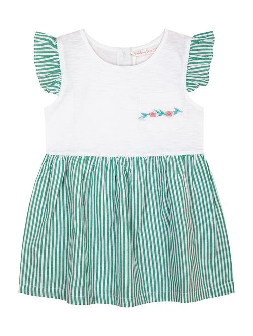 girls round neck cap sleeve frock - 19624394 - Very Small Image - 1