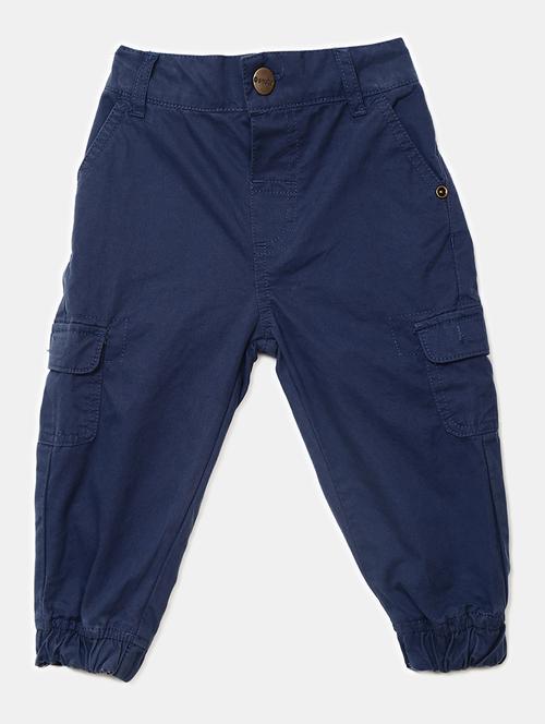 boys blue solid regular cargo - 19626342 - Very Small Image - 1