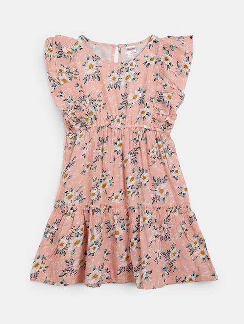 girls round neck short sleeves frock - 19626535 - Very Small Image - 1