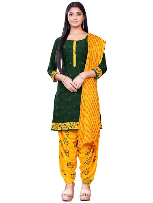 printed unstitched patiyala suit set - 19626633 - Very Small Image - 1