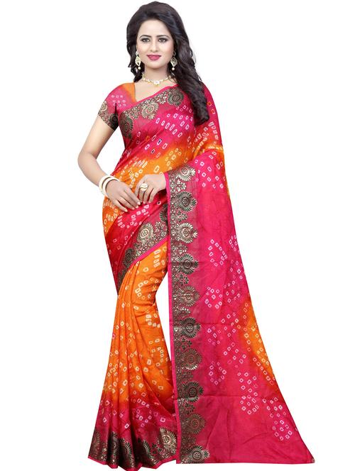 women's embroidered saree with blouse - 19629156 - Very Small Image - 1