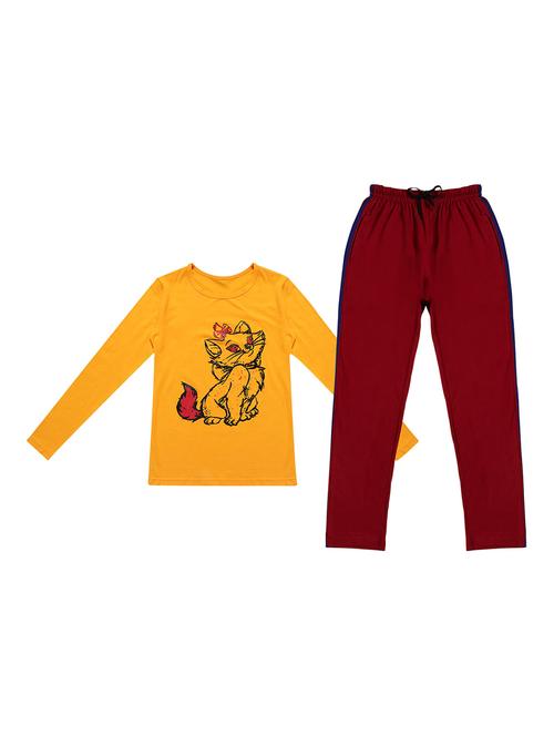 girl full length night suit set - 19634293 - Very Small Image - 1