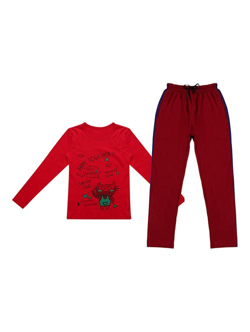 girl full length night suit set - 19634310 - Very Small Image - 1