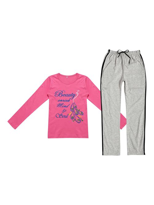 girl full length night suit set - 19634319 - Very Small Image - 1