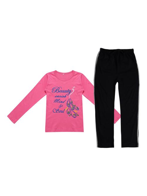 girl full length night suit set - 19634330 - Very Small Image - 1