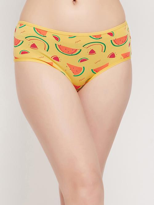 yellow cotton hipster panty - 19638432 - Very Small Image - 1