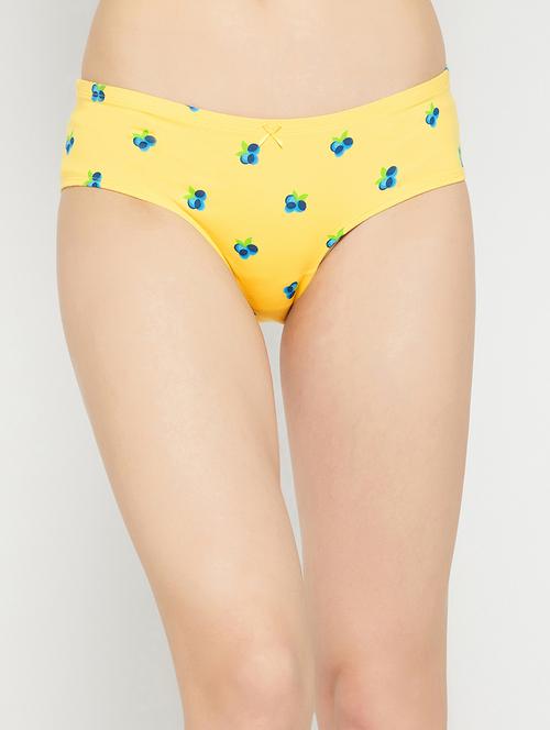yellow cotton hipster panty - 19638919 - Very Small Image - 1