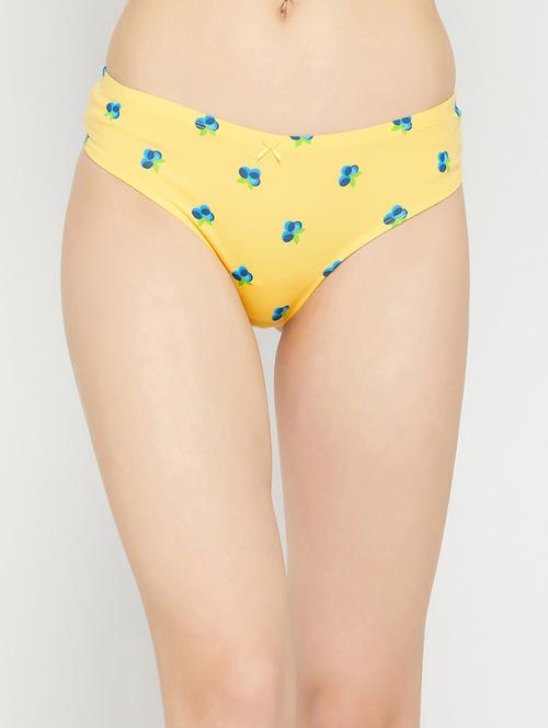 yellow cotton thongs panty - 19638931 - Very Small Image - 1