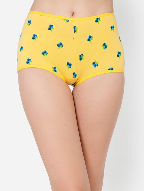 yellow cotton boy shorts panty - 19638940 - Very Small Image - 1