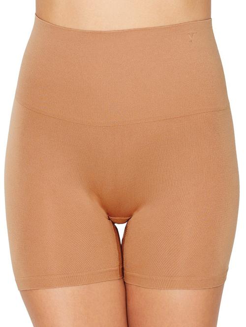 beige cotton blend shaper brief shapewear - 19641143 - Very Small Image - 1