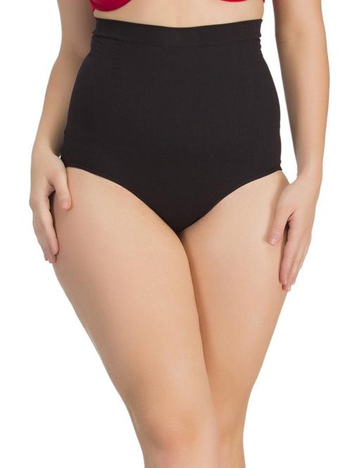 black cotton blend shaper brief shapewear - 19641946 - Very Small Image - 1