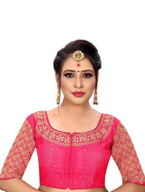 pink silk regular blouse - 19642603 - Very Small Image - 1