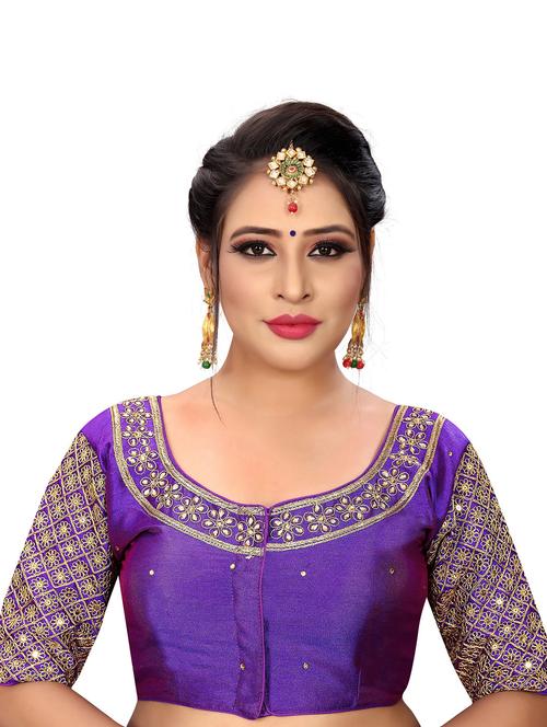 purple silk regular blouse - 19642975 - Very Small Image - 1