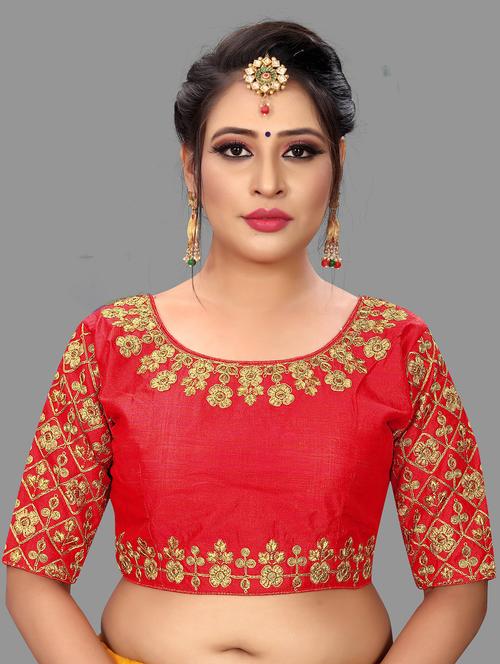 red silk regular blouse - 19643065 - Very Small Image - 1